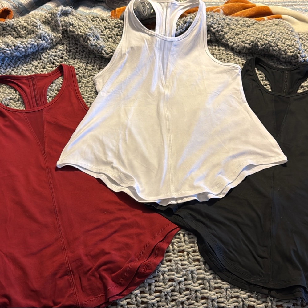Women's Sleeveless Tank Top - White, Black, Red